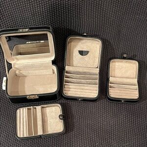 Fossil Black and Cream Jewelry Box Set